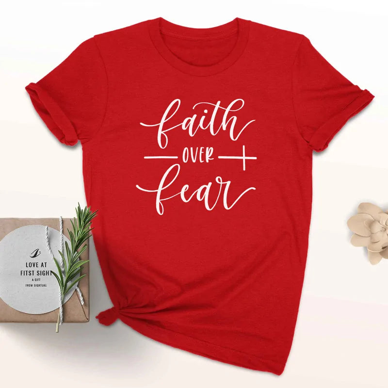 Faith Over Fear Christian T-Shirt